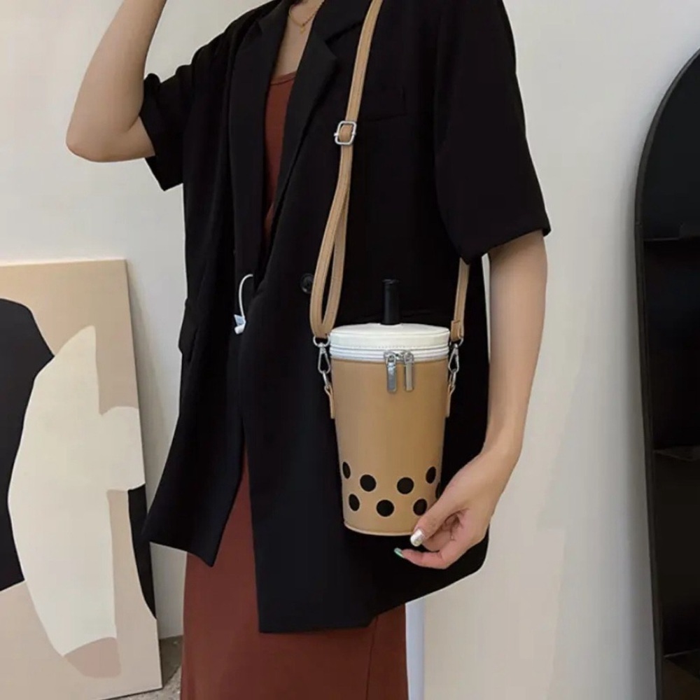 Beautiful Cup and Straw Purse